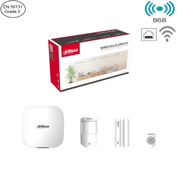 Dahua ART-ARC3000H-03-W2(868) AirShield Alarm Kit WLAN Wi-Fi 4G 5G