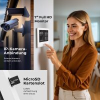 BALTER ENTRI Set L Video-Türsprechanlage Einfamilienhaus 1 Monitor Silber