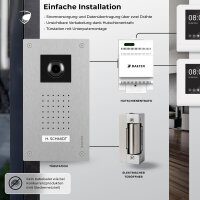 BALTER ENTRI Set L Video-Türsprechanlage Einfamilienhaus 1 Monitor Silber
