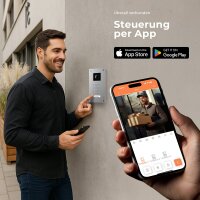 BALTER ENTRI Set L Video-Türsprechanlage Einfamilienhaus 2 Monitore Silber