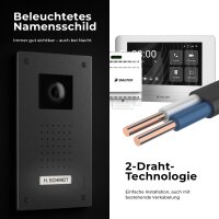 BALTER ENTRI Set L Video-Türsprechanlage Einfamilienhaus 2 Monitore Silber