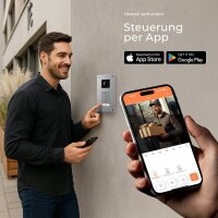 BALTER ENTRI Set LN Video-Türsprechanlage Einfamilienhaus 1 Monitor Silber