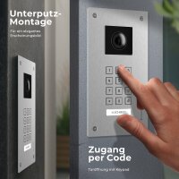 BALTER ENTRI Set LN Video-Türsprechanlage Einfamilienhaus 2 Monitore Silber