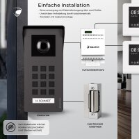BALTER ENTRI Set M Video-Türsprechanlage Einfamilienhaus 2 Monitore Silber