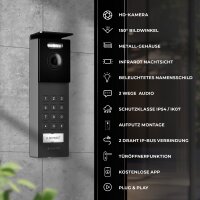 BALTER ENTRI Set S Video-Türsprechanlage Einfamilienhaus 1 Monitor Silber