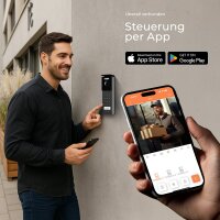 BALTER ENTRI Set S Video-Türsprechanlage Einfamilienhaus 2 Monitore Silber