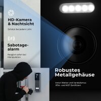 BALTER ENTRI Set S Video-Türsprechanlage Einfamilienhaus 2 Monitore Silber