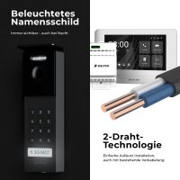 BALTER ENTRI Set S Video-Türsprechanlage Einfamilienhaus 2 Monitore Silber