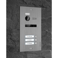 BALTER EVO Video-Türsprechanlage 3-Familienhaus 3x 7-Zoll-Monitor Silber
