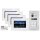 BALTER EVO Video-Türsprechanlage 4-Familienhaus 4x 7-Zoll-Monitor Silber