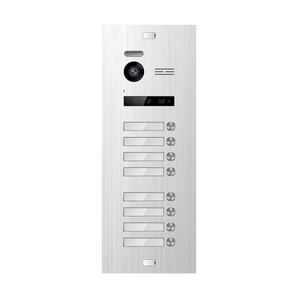 BALTER EVO Außenstation 8-Familienhaus Silber Unterputz 2-Draht-BUS