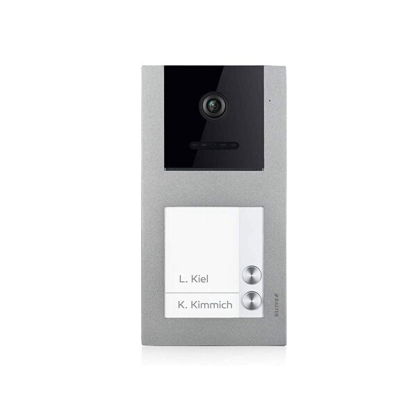 BALTER EVO Außenstation 2-Familienhaus Silber Aufputz 2-Draht-BUS