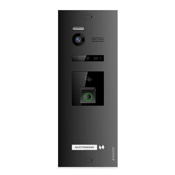 BALTER EVO HD Fingerprint Außenstation Einfamilienhaus Schwarz Unterputz