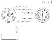 Dahua PFA197R Anschlussdose Kamera-Zubehör Aluminium 129,1 mm x 45,0 mm