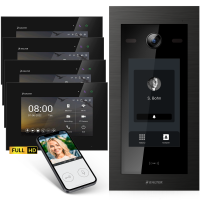 BALTER EVO HD Touch Türsprechanlage Einfamilienhaus 4x Monitor Schwarz WLAN App