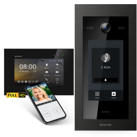BALTER EVO HD Touch Türsprechanlage 1-Fam. 1x Monitor Silber/Schwarz WLAN App
