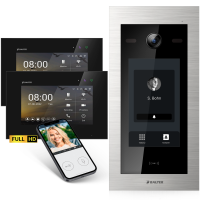 BALTER EVO HD Touch Türsprechanlage 1-Fam. 2x Monitor Silber/Schwarz WLAN App