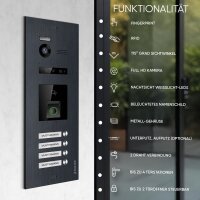 BALTER EVO HD Fingerprint Türsprechanlage 4-Fam. 4x...