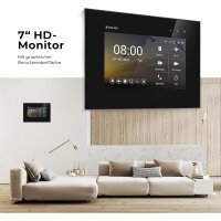 BALTER EVO HD Fingerprint Türsprechanlage 4-Fam. 4x Monitor Schwarz WLAN App