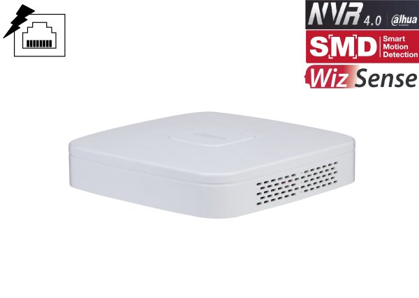 Dahua NVR4104-P-EI NVR 4 Kanal 4 PoE Videorekorder WizSense SMD