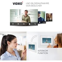 BALTER EVO HD Türsprechanlage Einfamilienhaus 3x 7-Zoll-Monitor Silber/Schwarz