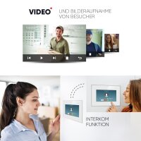 BALTER EVO HD Türsprechanlage Einfamilienhaus 4x 7-Zoll-Monitor Silber WLAN App
