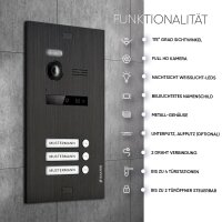 BALTER EVO HD Türsprechanlage 3-Familienhaus 3x...
