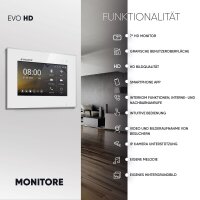 BALTER EVO HD Türsprechanlage 2-Familienhaus 2x 7-Zoll-Monitor Silber WLAN App