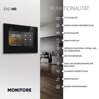 BALTER EVO HD Türsprechanlage 2-Familienhaus 2x 7-Zoll-Monitor Schwarz WLAN App