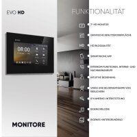 BALTER EVO HD Türsprechanlage 2-Familienhaus 2x Monitor Silber/Schwarz WLAN App