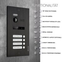 BALTER EVO HD Türsprechanlage 4-Familienhaus 4x...