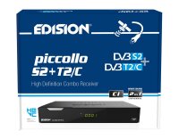 Edision Piccollo S2+T2/C HD Combo Receiver DVB-S2 DVB-T2 DVB-C H.265 HEVC LAN CI