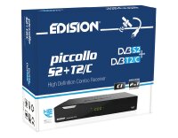 Edision Piccollo S2+T2/C HD Combo Receiver DVB-S2 DVB-T2 DVB-C H.265 HEVC LAN CI