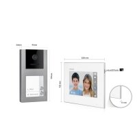 BALTER EVO Türsprechanlage Aufputz 2-Familienhaus 2x Monitor Silber WLAN App