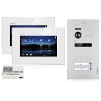 BALTER EVO Türsprechanlage Aufputz 2-Familienhaus 2x Monitor Silber WLAN App