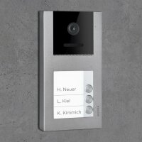 BALTER EVO Türsprechanlage Aufputz 3-Familienhaus 3x Monitor Silber WLAN App