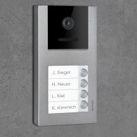 BALTER EVO Türsprechanlage Aufputz 4-Familienhaus 4x Monitor Silber WLAN App