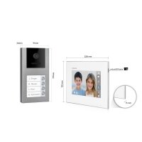 BALTER EVO Türsprechanlage Aufputz 4-Familienhaus 4x Monitor Silber WLAN App