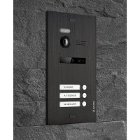 BALTER EVO Video-Türsprechanlage 3-Familienhaus 3x 7-Zoll-Monitor Schwarz/Weiß