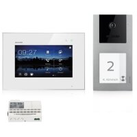 BALTER EVO Türsprechanlage Aufputz Einfamilienhaus 3x 7-Zoll-Monitor Silber