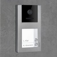 BALTER EVO Video-Türsprechanlage Aufputz 2-Familienhaus 2x 7-Zoll-Monitor Silber