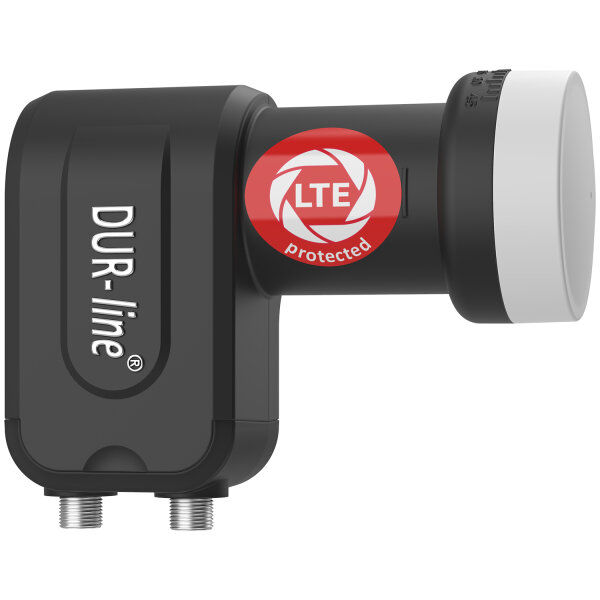 DUR-line +Ultra Twin LNB schwarz 2 Teilnehmer LTE/5G 0,1 dB