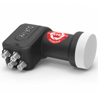 DUR-line +Ultra Quad LNB schwarz 4 Teilnehmer LTE/5G 0,1 dB