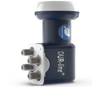 DUR-line Blue ECO Quad LNB 4 Teilnehmer LTE/5G geringe Stromaufnahme