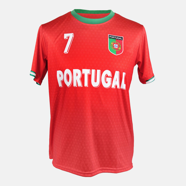 Portugal Fan-Shirt Portugal 1 Stück Fußball T-Shirt Länderdesign Party Event