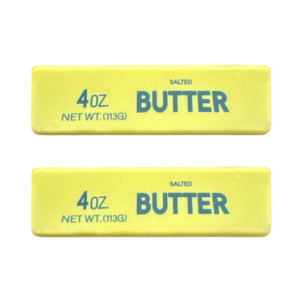 2er Set Squishy Butter gelb 13,5 cm Fidget Quetschspielzeug 3+
