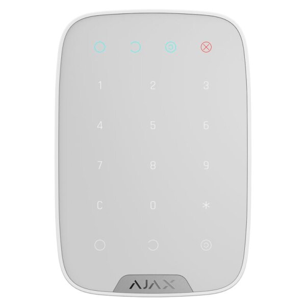 AJAX KeyPad Weiß Funk Touch-Bedienfeld für Ajax Alarmsystem Jeweller