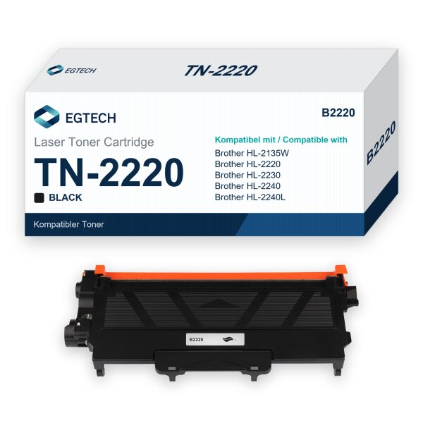 Toner kompatibel mit Brother TN-2220 2.600 S. HL-2135W HL-2220 HL-2230 HL-2240