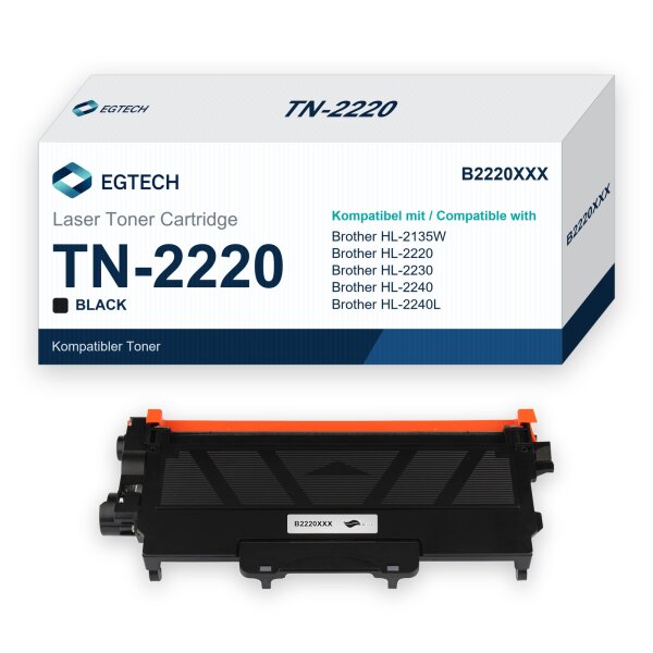 Toner kompatibel mit Brother TN-2220 10.400 S. HL-2135W HL-2220 HL-2230 HL-2240