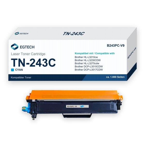 Toner kompatibel mit Brother TN-243C Cyan HL-L3210cw HL-L3230CDW HL-L3270cdw